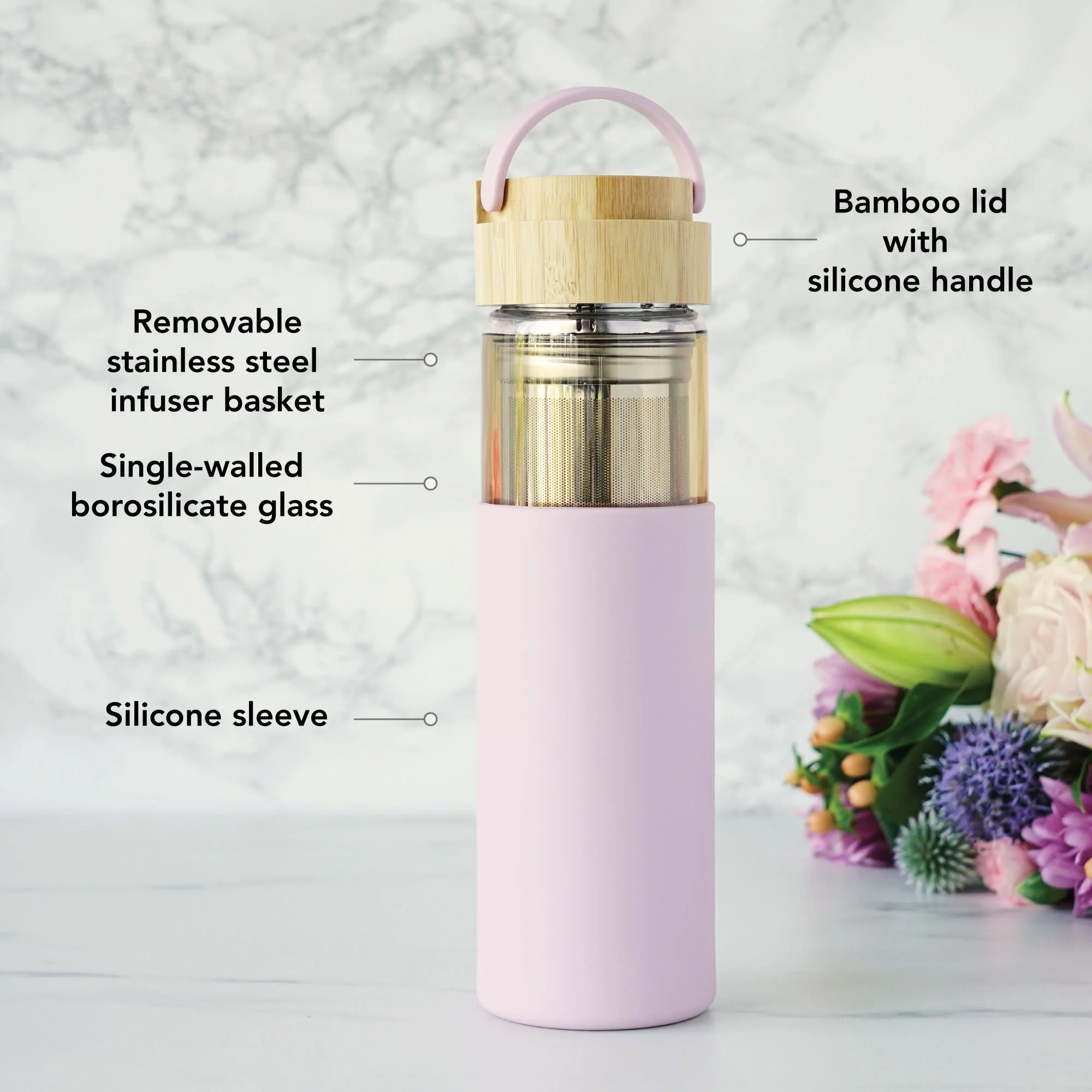 Dana Glass Travel Mug in Lavender - Image 5