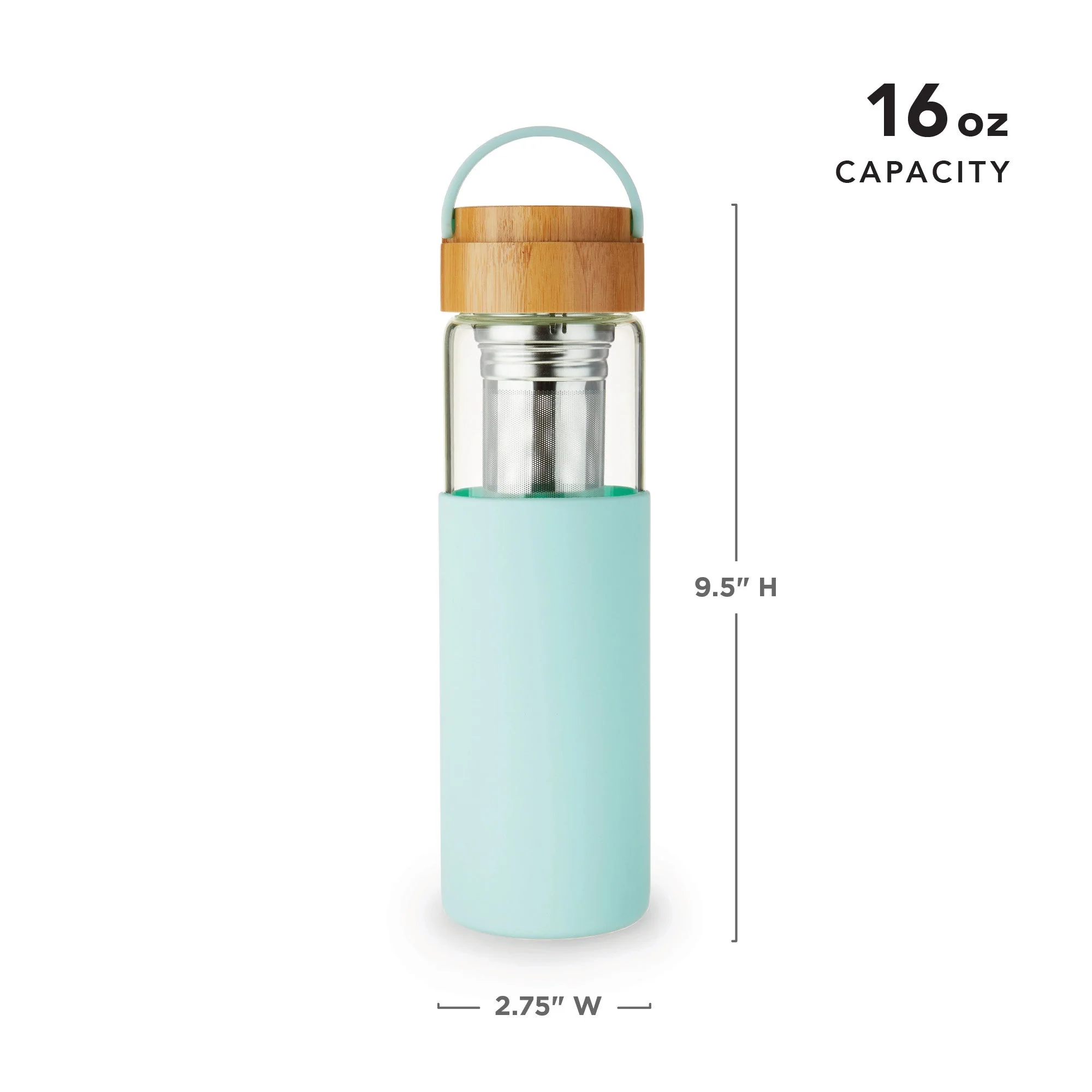 Dana Glass Travel Mug in Turquoise - Image 6