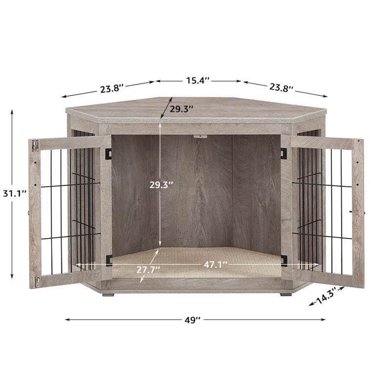 Dereham Furniture Corner Dog Crate with Cushion - Image 4