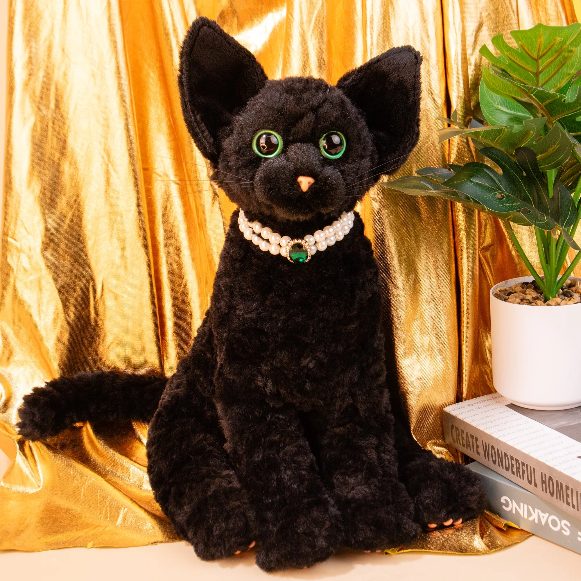 Devon Rex Cat Plush – Handmade Gift for Cat Lovers - Image 6