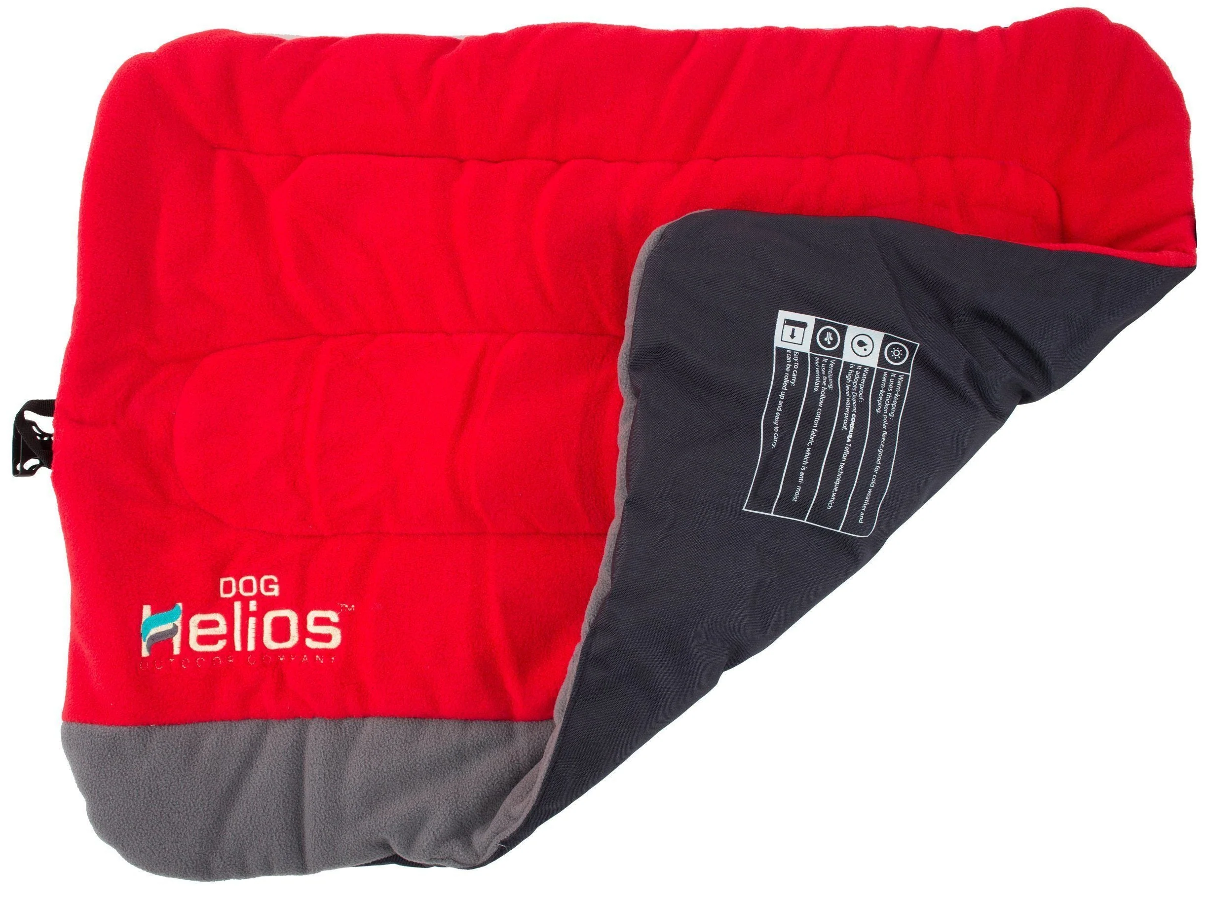 Dog Helios ® 'Combat-Terrain' Cordura-Nyco Reversible Nylon and Fleece Travel Camping Dog Bed - Image 2