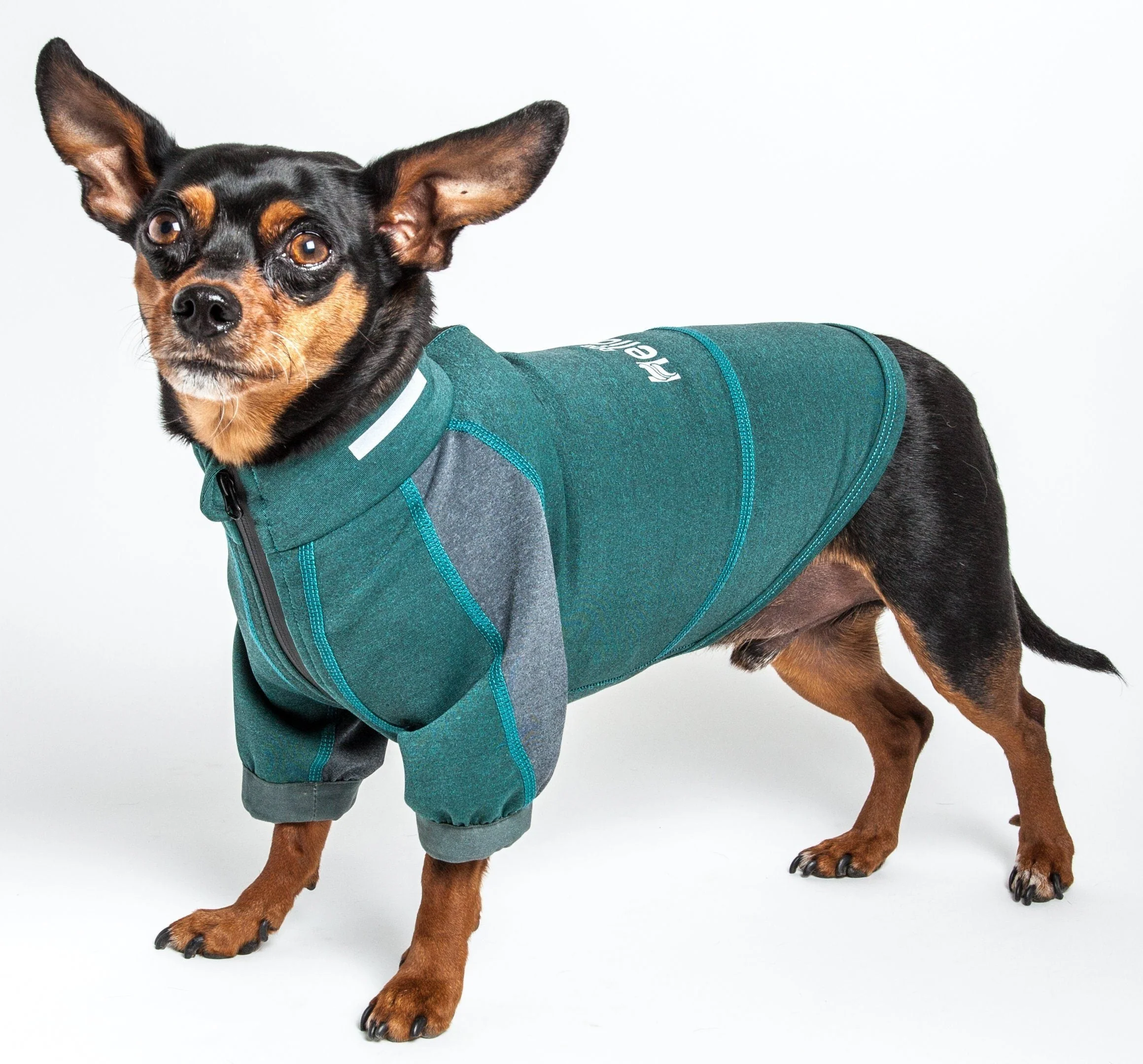 Dog Helios ® 'Eboneflow' Mediumweight 4-Way-Stretch Flexible And Breathable Performance Dog Yoga T-Shirt - Image 2
