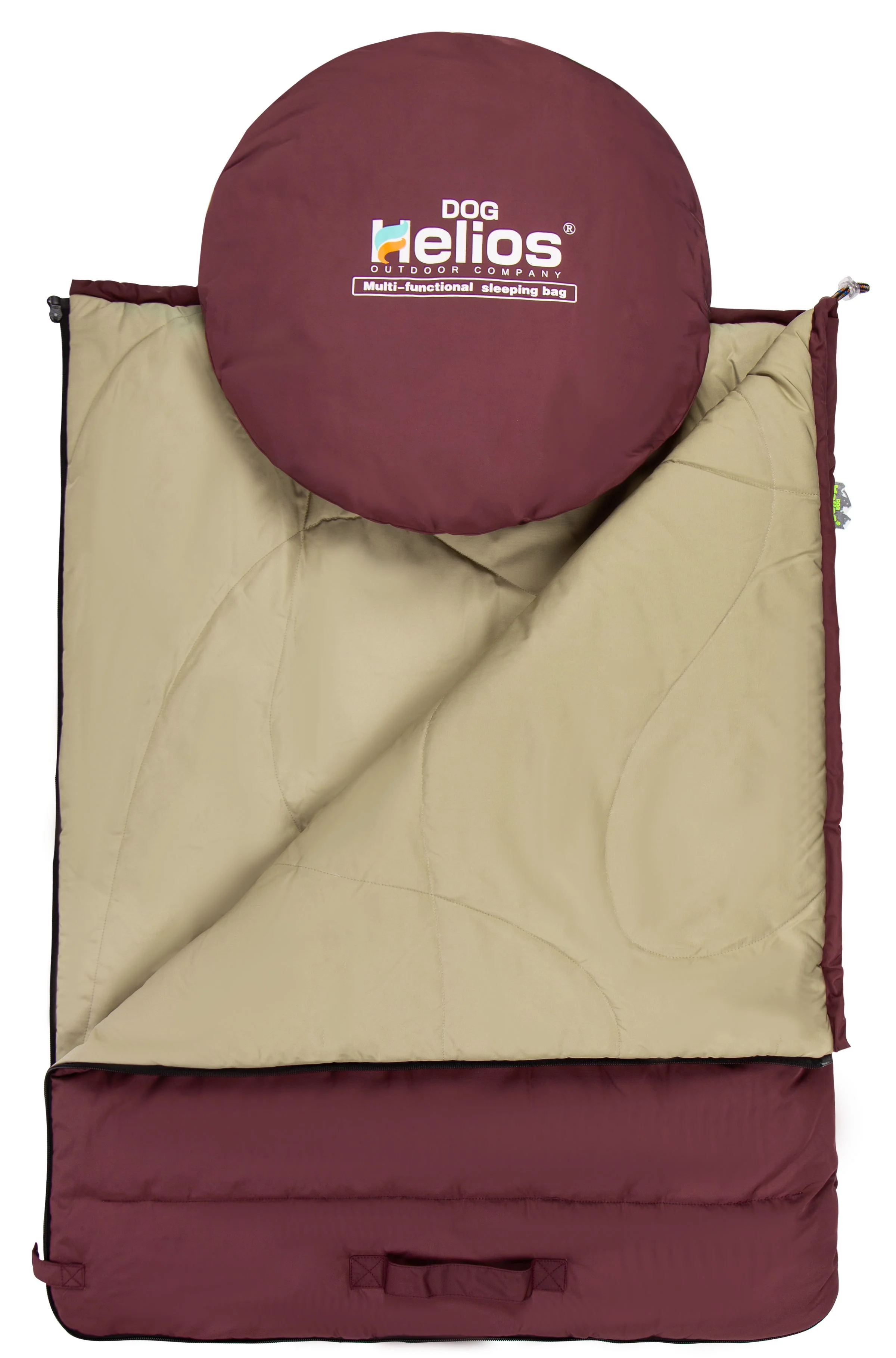 Dog Helios ® 'Switch-Back' 2-in-1 Convertable Travel Dog Mat and Rounded Camping Bed - Image 2
