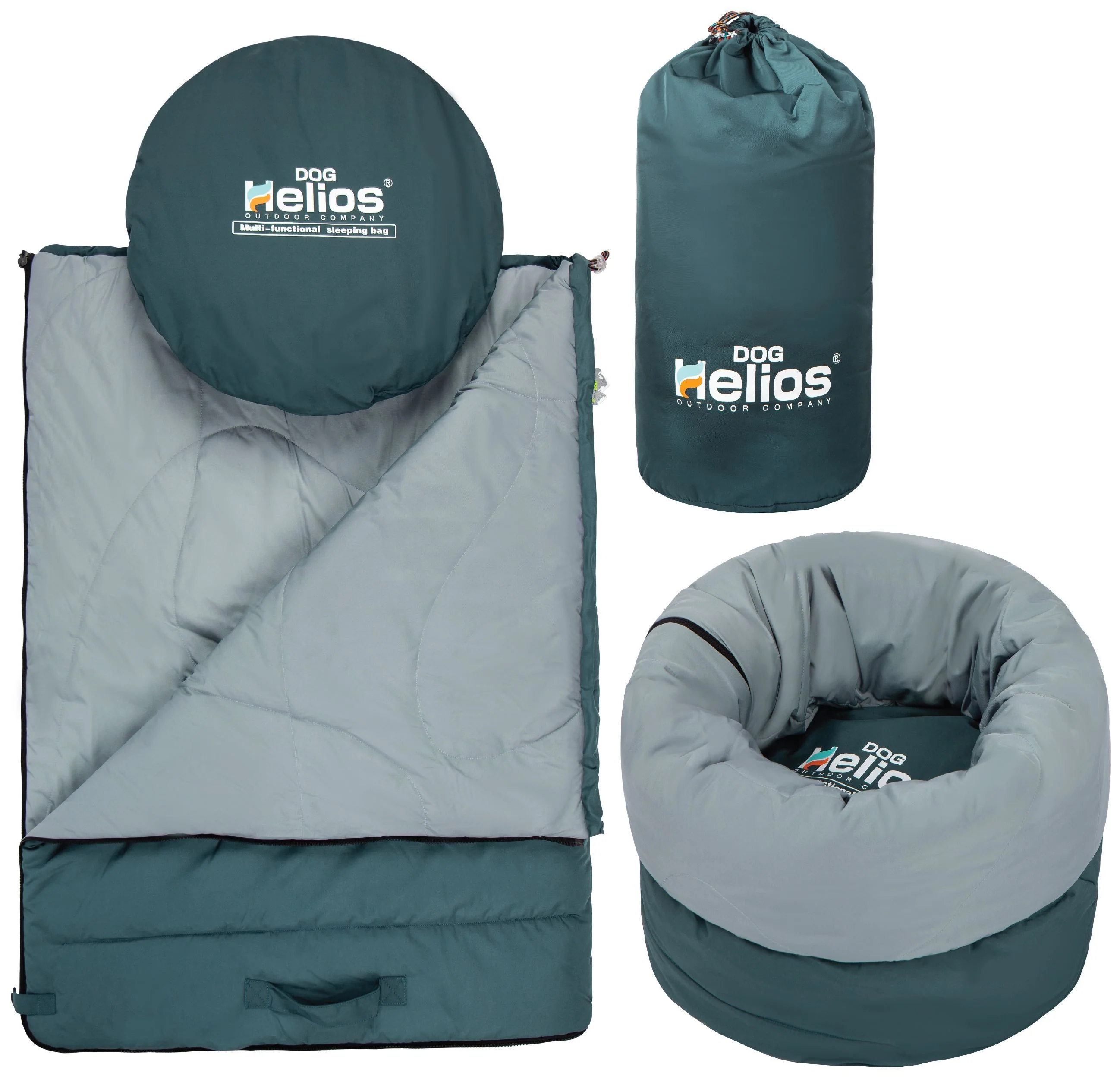 Dog Helios ® 'Switch-Back' 2-in-1 Convertable Travel Dog Mat and Rounded Camping Bed - Image 5
