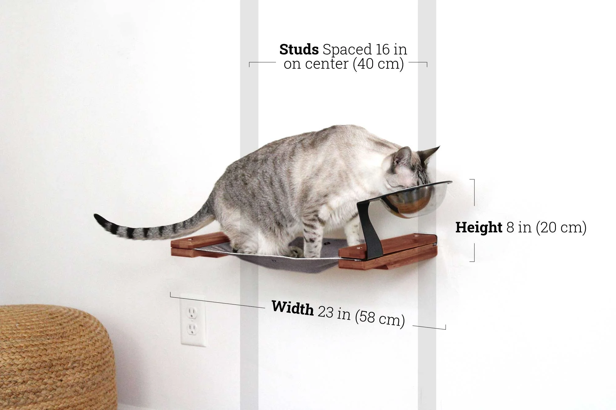 Dog Proof Cat Feeder - Wall-Mounted - Raised - Image 48