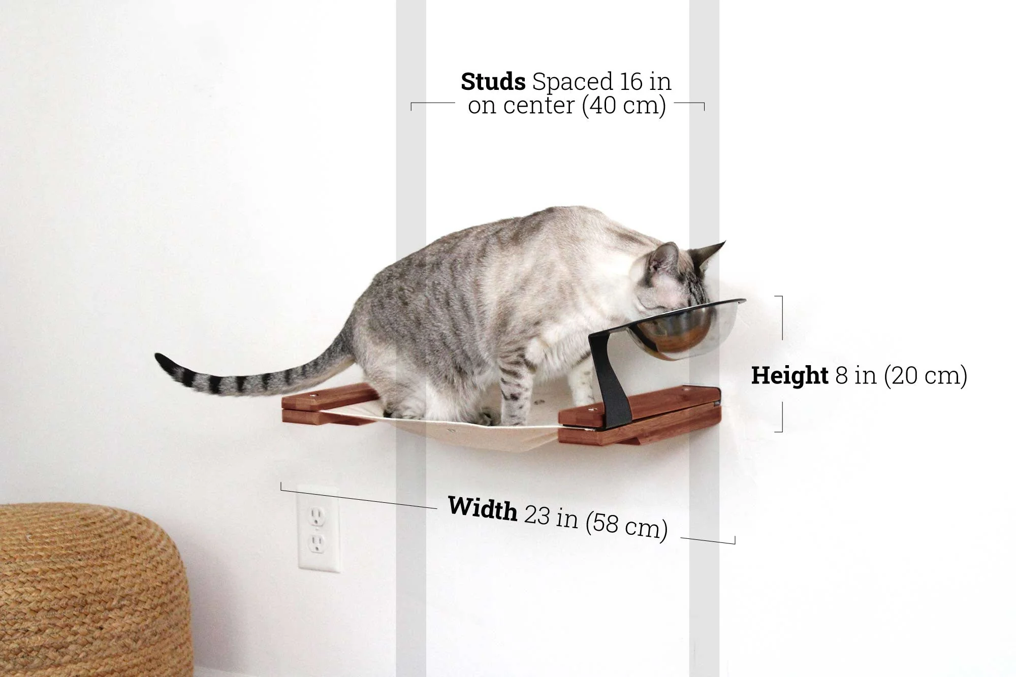Dog Proof Cat Feeder - Wall-Mounted - Raised - Image 49