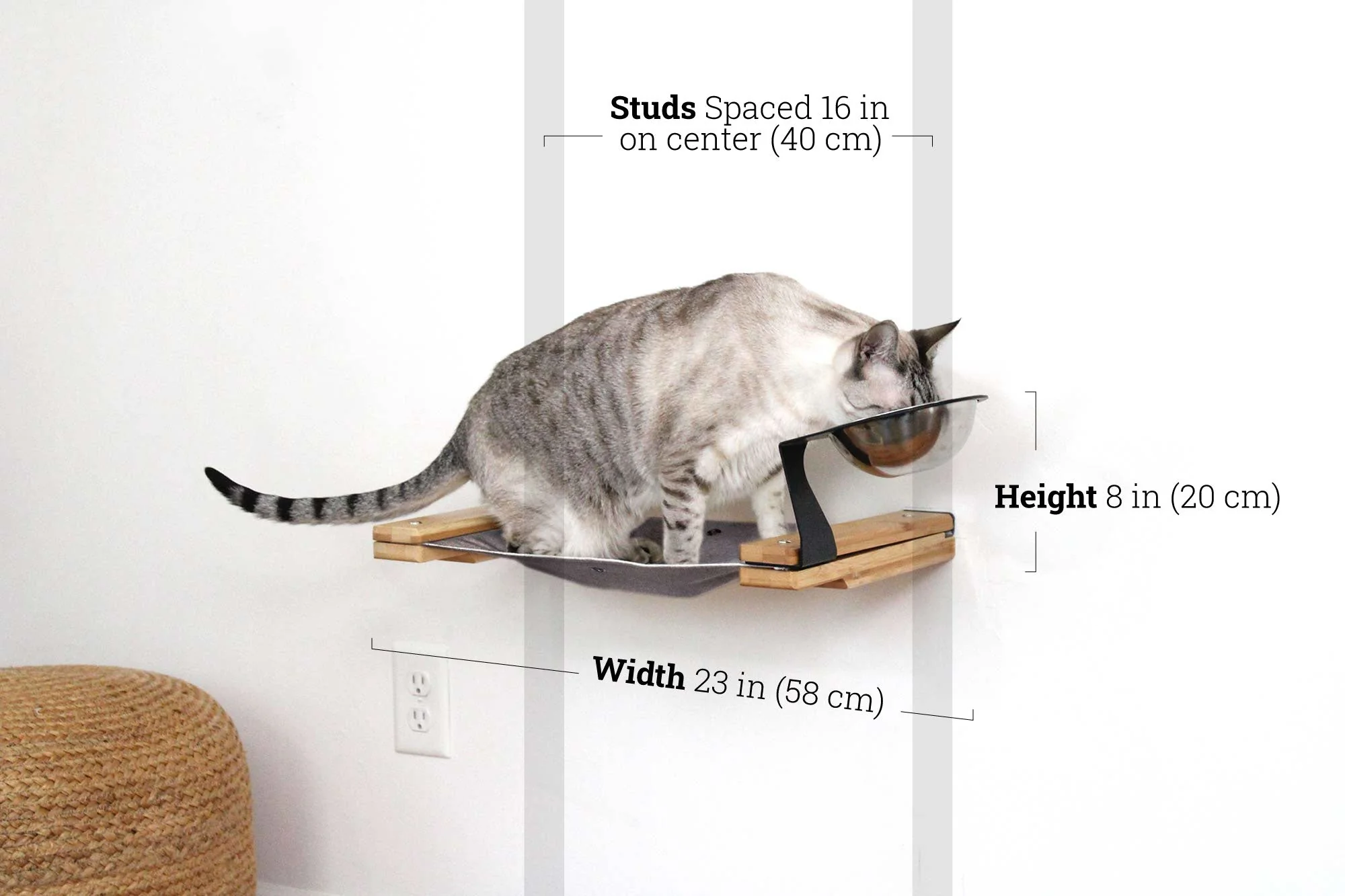 Dog Proof Cat Feeder - Wall-Mounted - Raised - Image 50