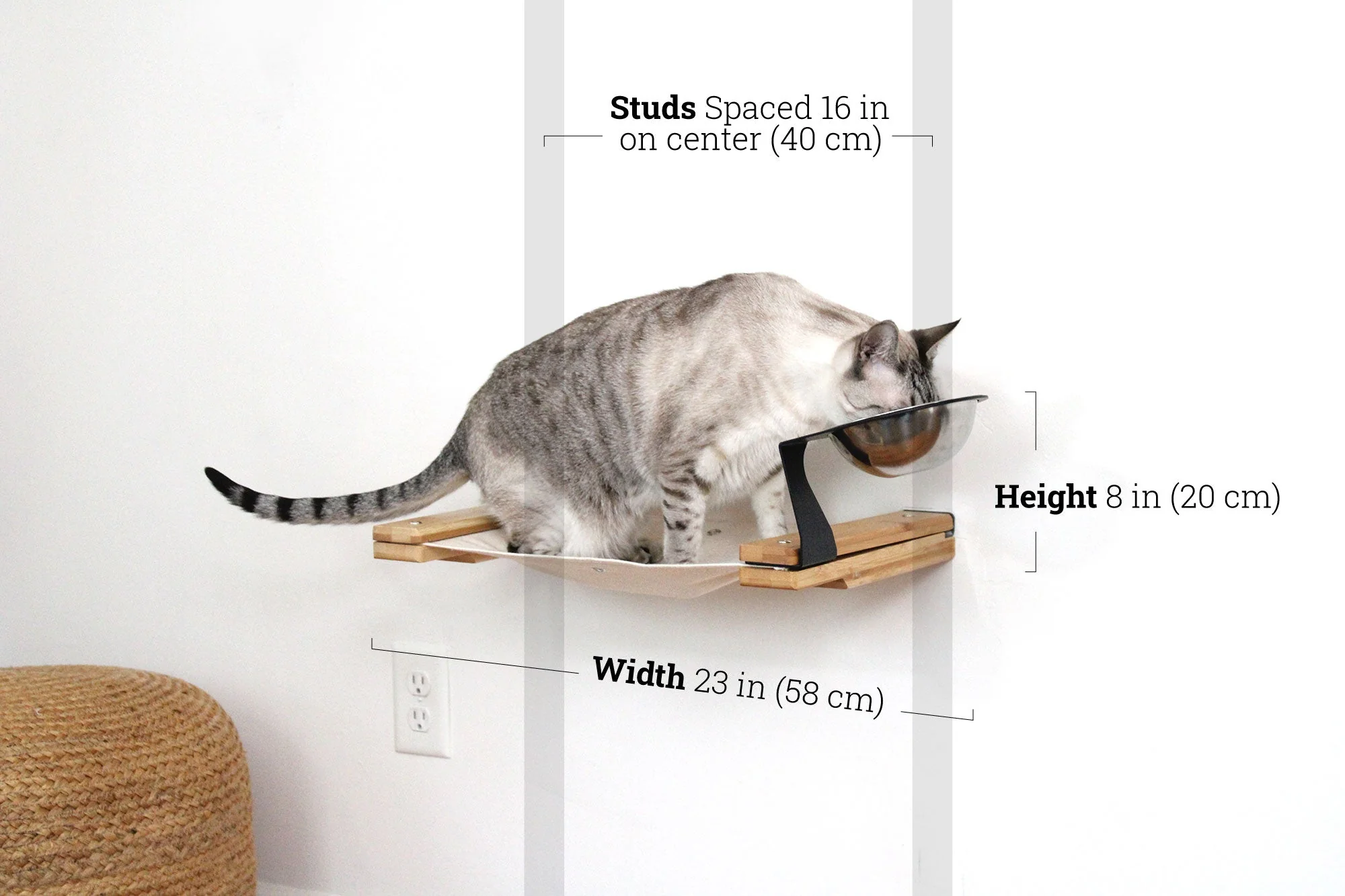 Dog Proof Cat Feeder - Wall-Mounted - Raised - Image 51