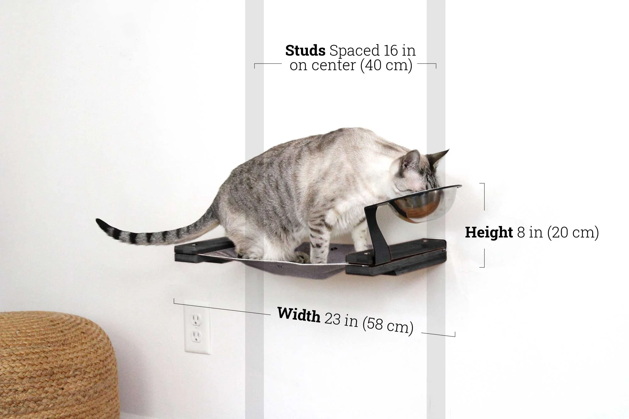 Dog Proof Cat Feeder - Wall-Mounted - Raised - Image 52
