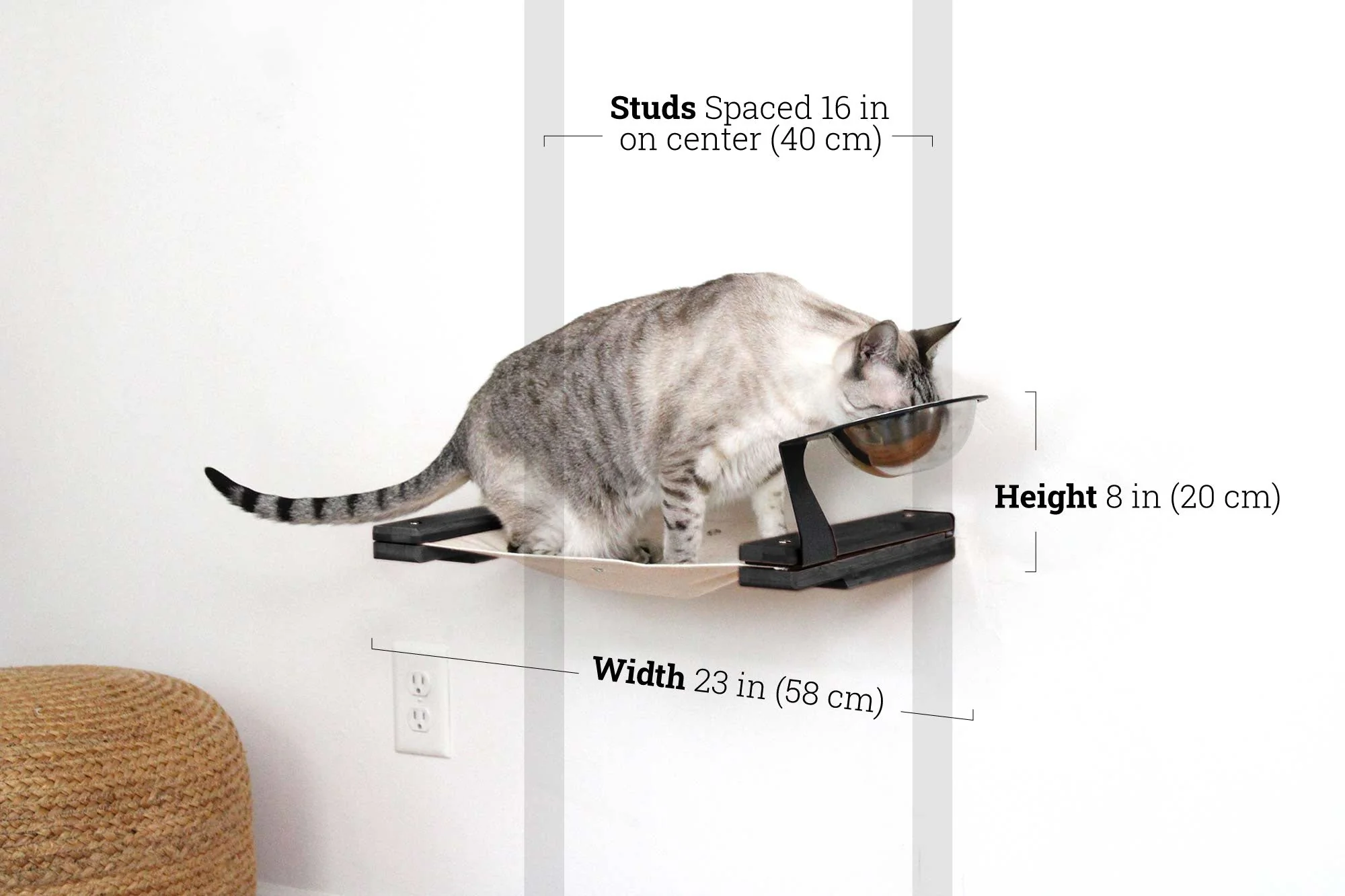 Dog Proof Cat Feeder - Wall-Mounted - Raised - Image 53