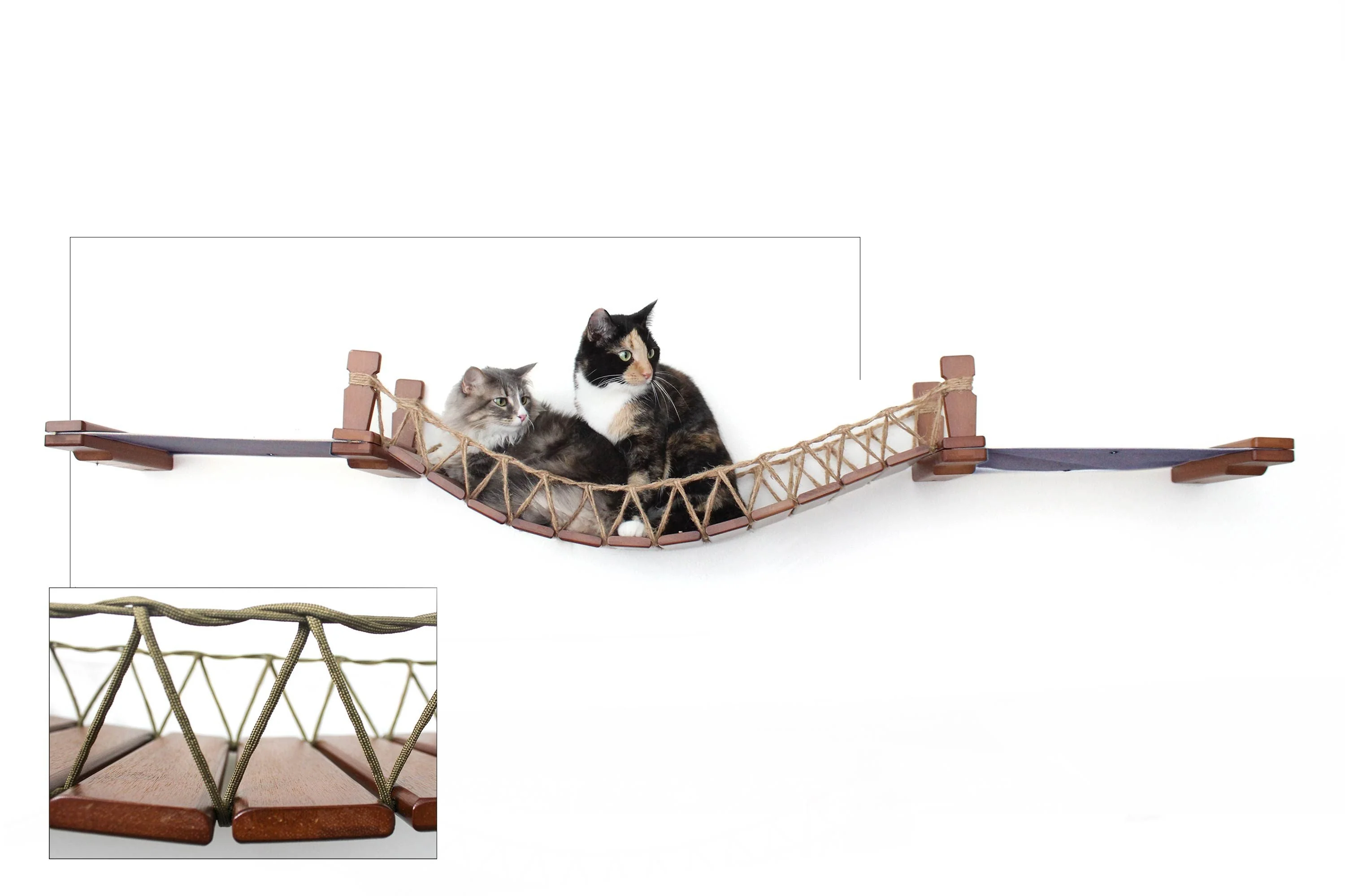 Double Cat Hammock and Climbing Bridge Combo - Image 25
