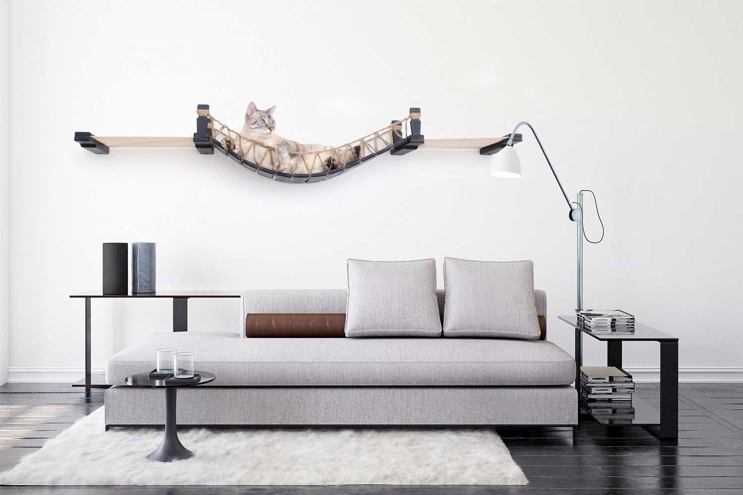 Double Cat Hammock and Climbing Bridge Combo - Image 7
