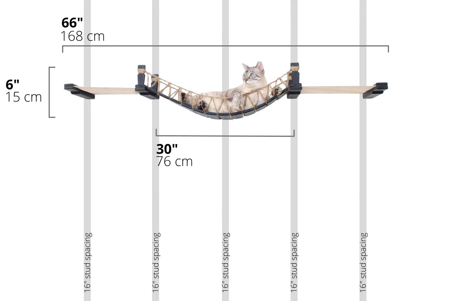 Double Cat Hammock and Climbing Bridge Combo - Image 8