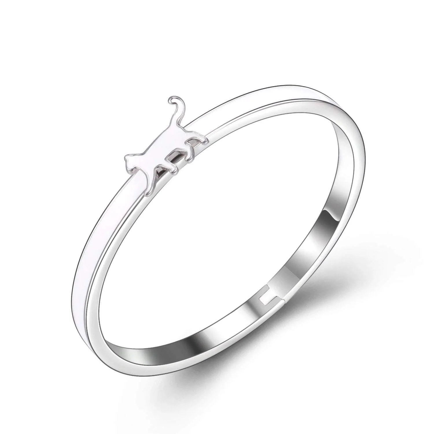 Enamel Cat Bangle | Cat Bracelet - Image 4