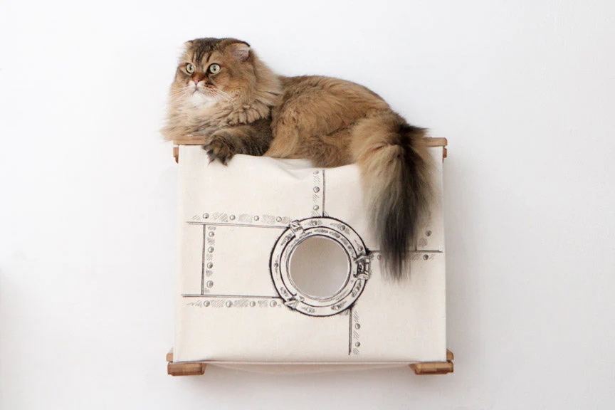 Enclosed Cat Bed - Cat Wall Cubby - Image 8
