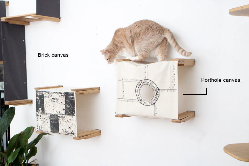 Enclosed Cat Bed - Cat Wall Cubby - Image 9