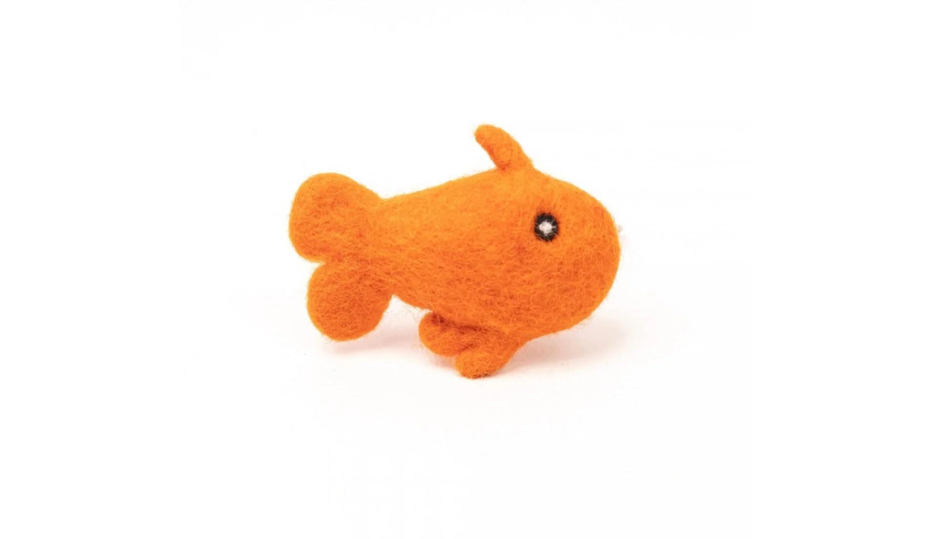 Felted Wool Goldfish Cat Toy | supports Snow Leopard Trust - Image 3
