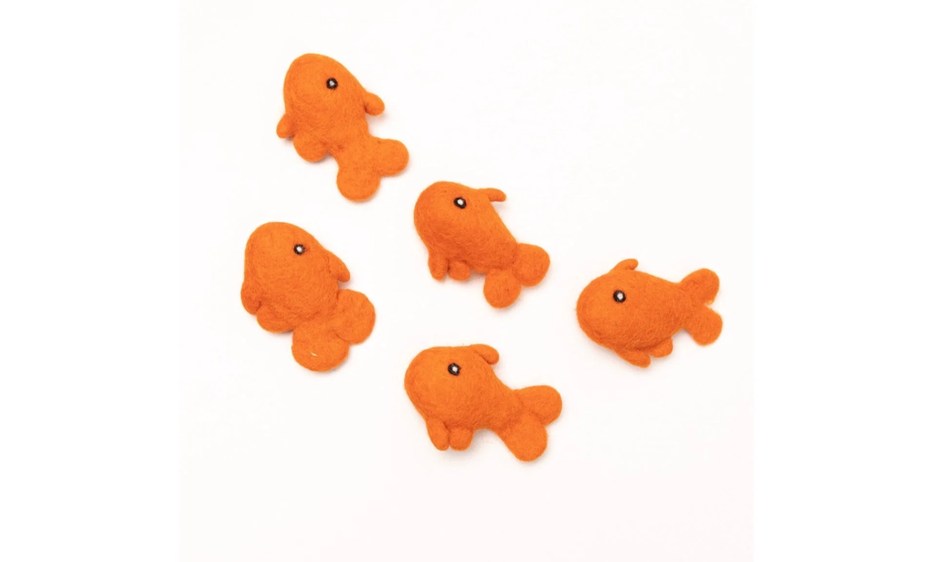 Felted Wool Goldfish Cat Toy | supports Snow Leopard Trust - Image 4