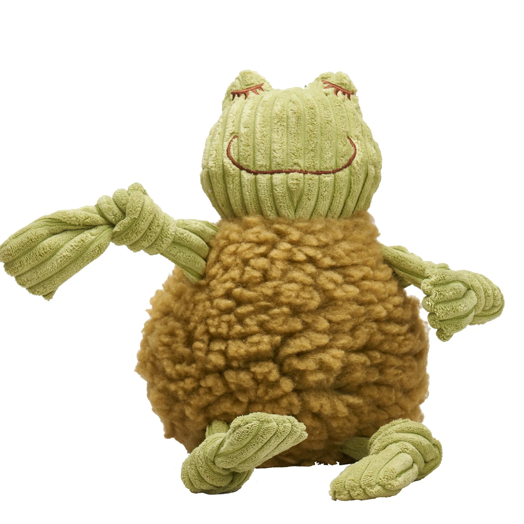 Fiona Frog HuggleFleece® FlufferKnottie™ Plush Dog Toy - Image 2