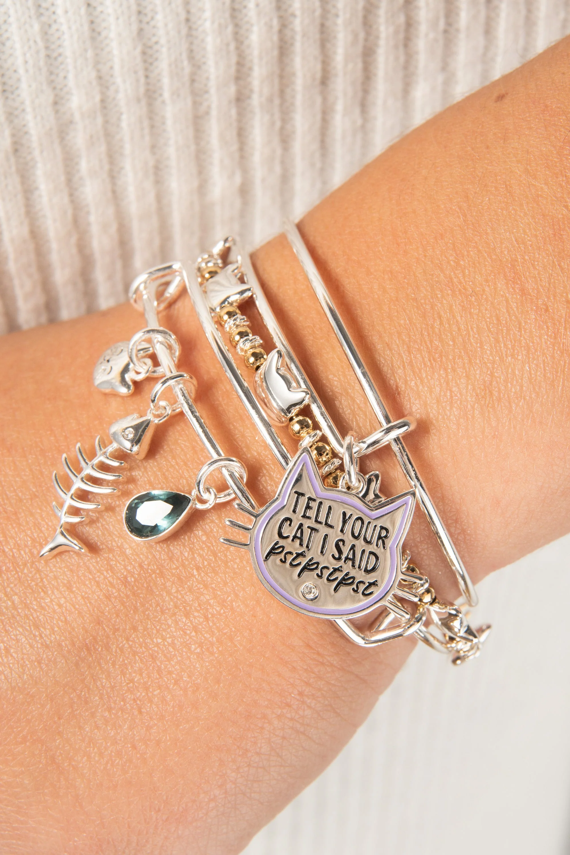 Fish Bone Cat Bangle - Image 3