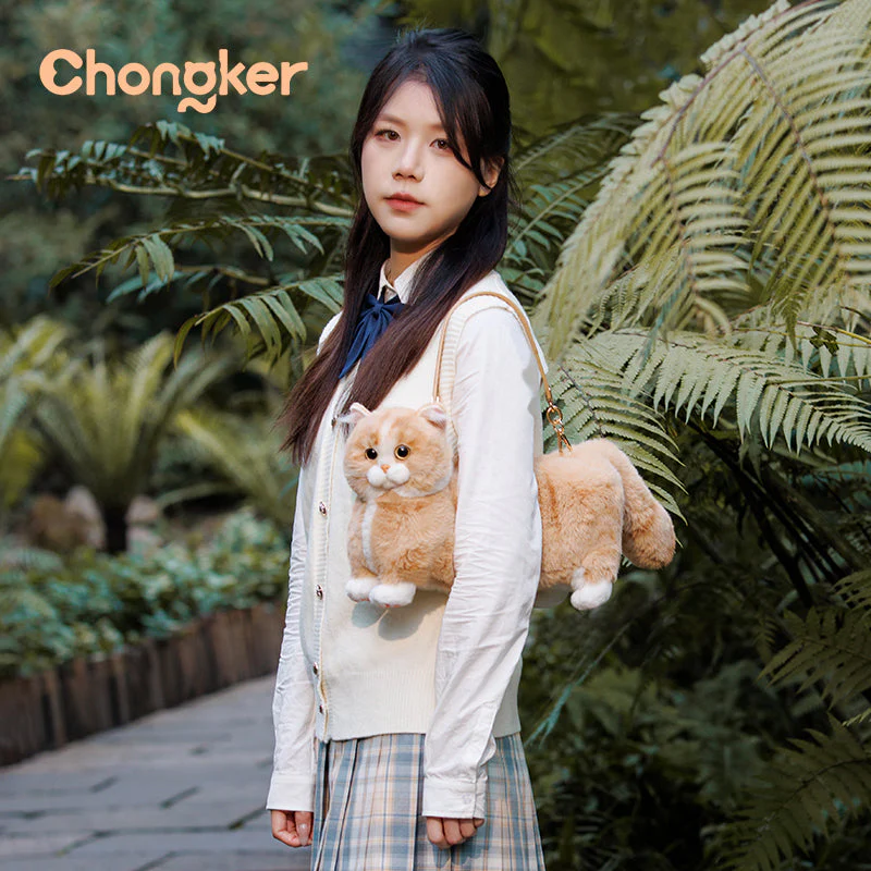 Ginger Cat Bag – Plush Shoulder Bag for Cat Lovers - Image 3