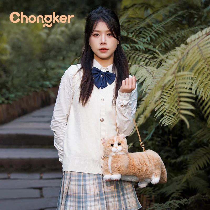 Ginger Cat Bag – Plush Shoulder Bag for Cat Lovers - Image 4