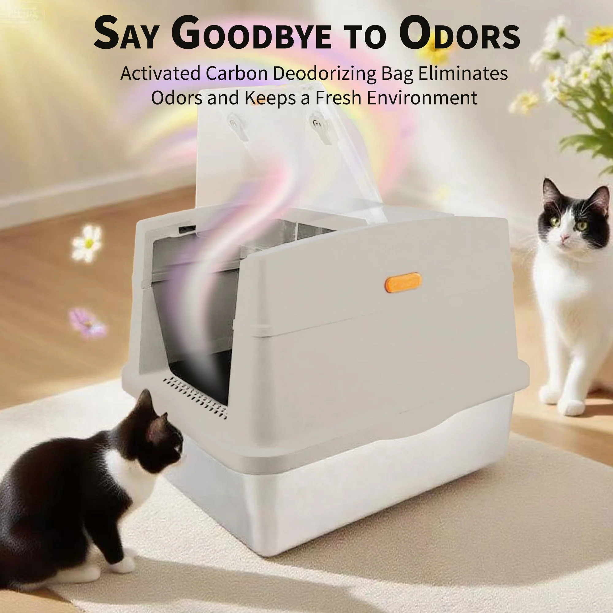 Go Fresh - Cat Litter Box Hooded Stainless Steel Base - Image 11