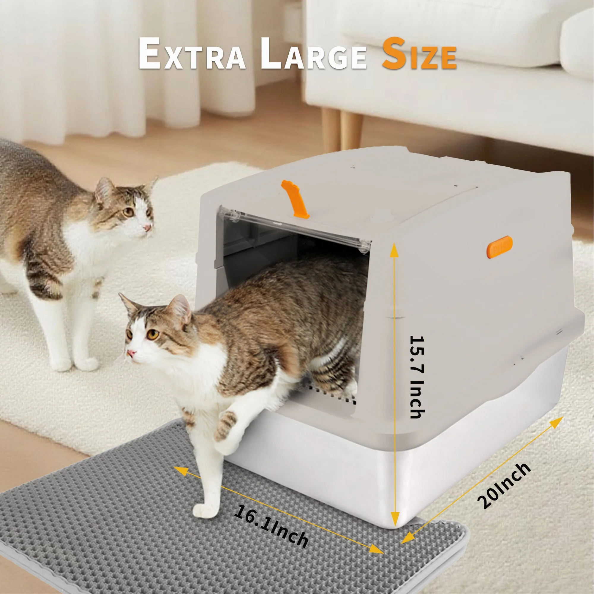Go Fresh - Cat Litter Box Hooded Stainless Steel Base - Image 14