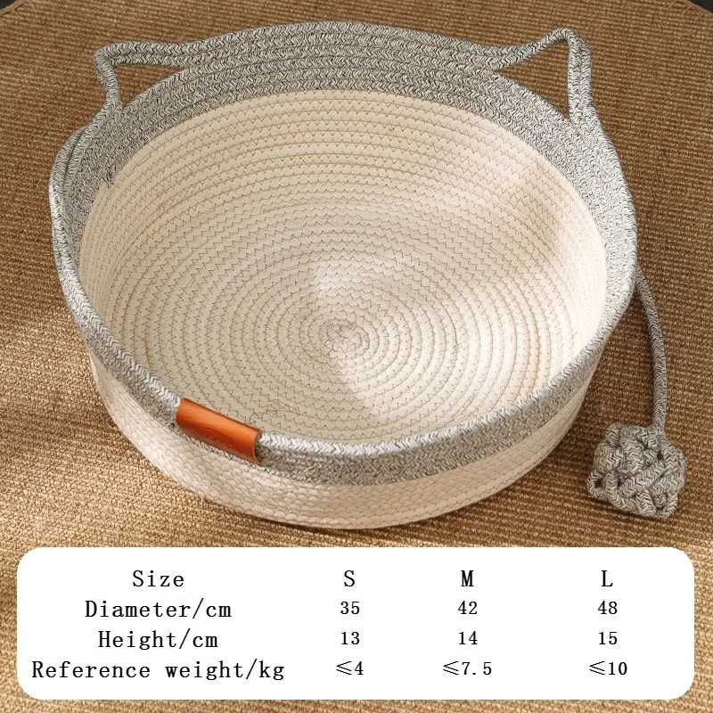 Handwoven Rattan Cat Bed – Cozy, Scratch-Resistant & Washable - Image 6