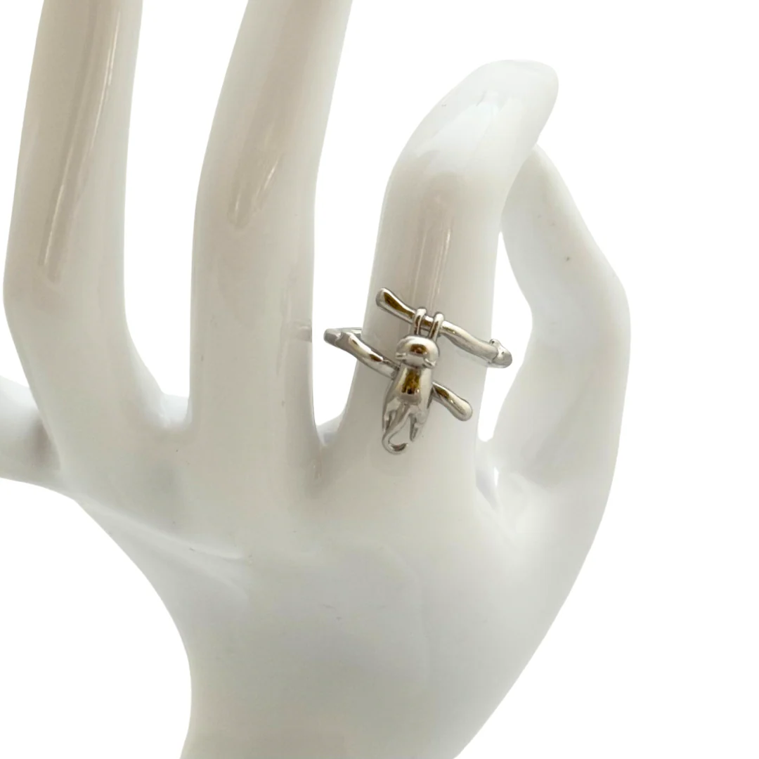 Hang In There Cat | Sterling Silver Adjustable Ring - Image 5