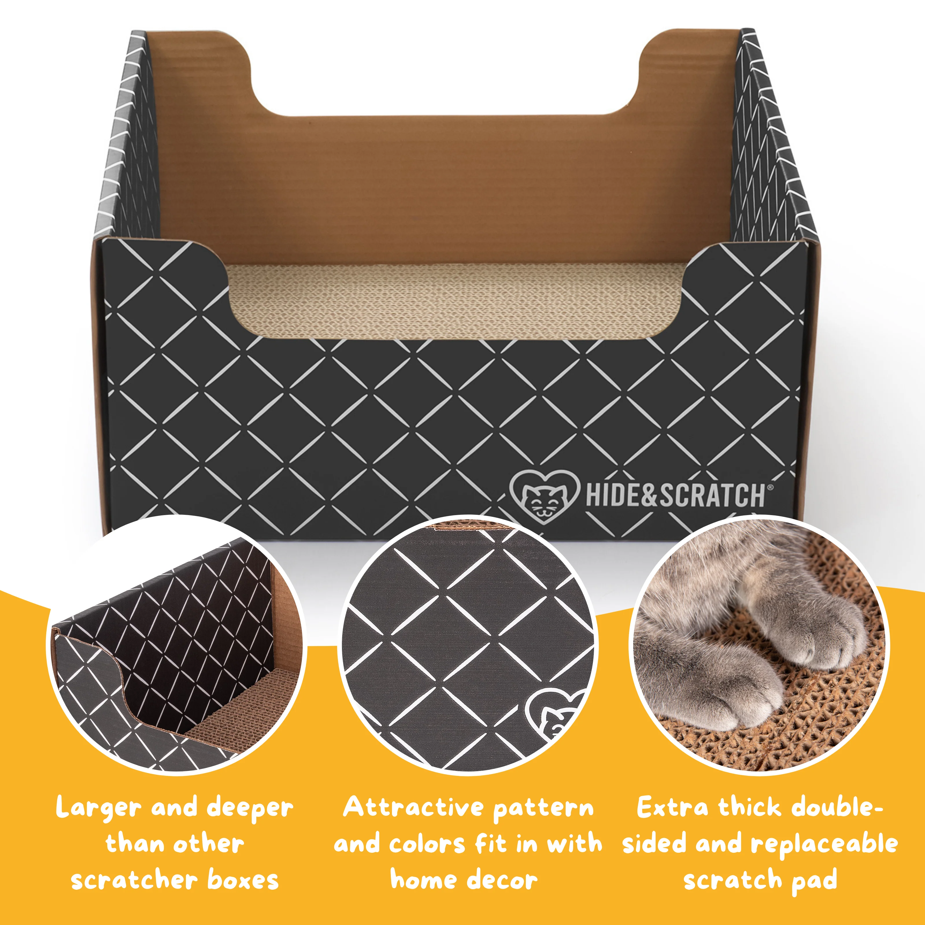 Hide & Scratch Extra-Large Cat Scratcher Box - Image 12