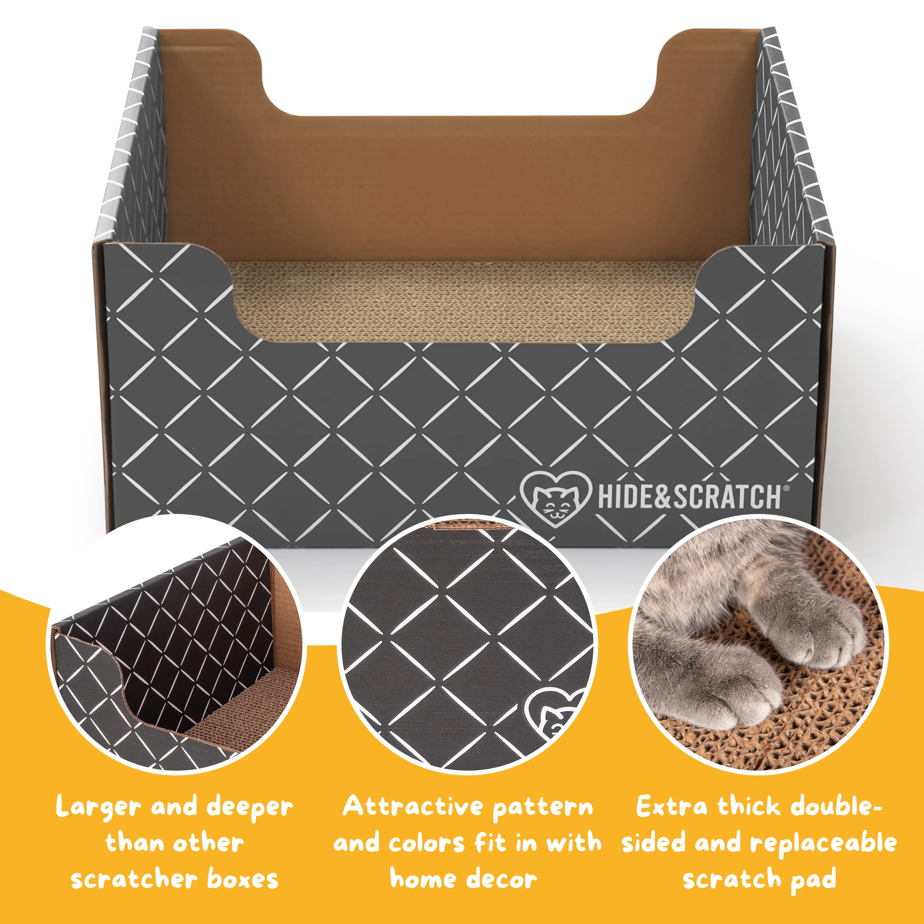 Hide & Scratch Extra-Large Cat Scratcher Box - Image 21