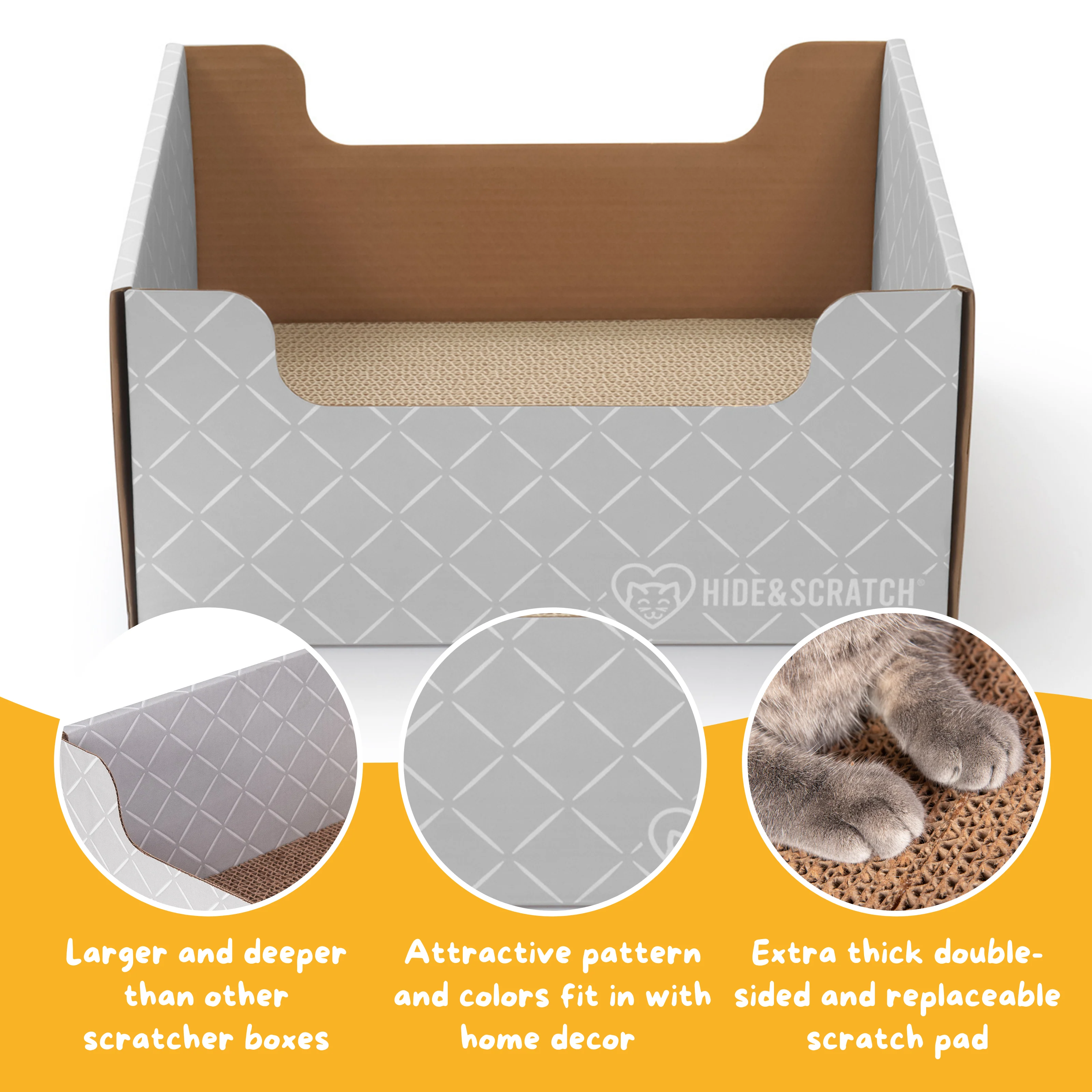 Hide & Scratch Extra-Large Cat Scratcher Box - Image 30