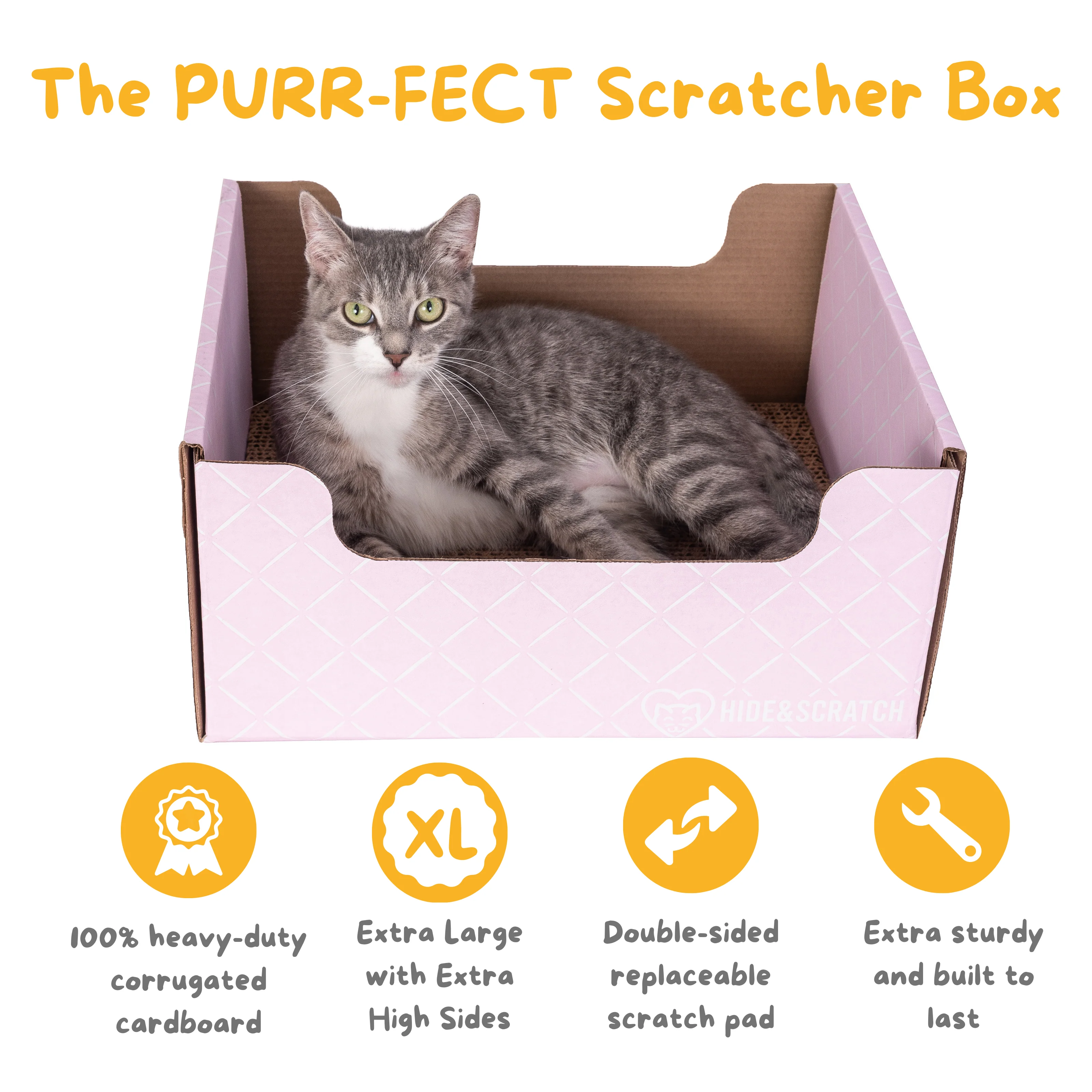Hide & Scratch Extra-Large Cat Scratcher Box - Image 36