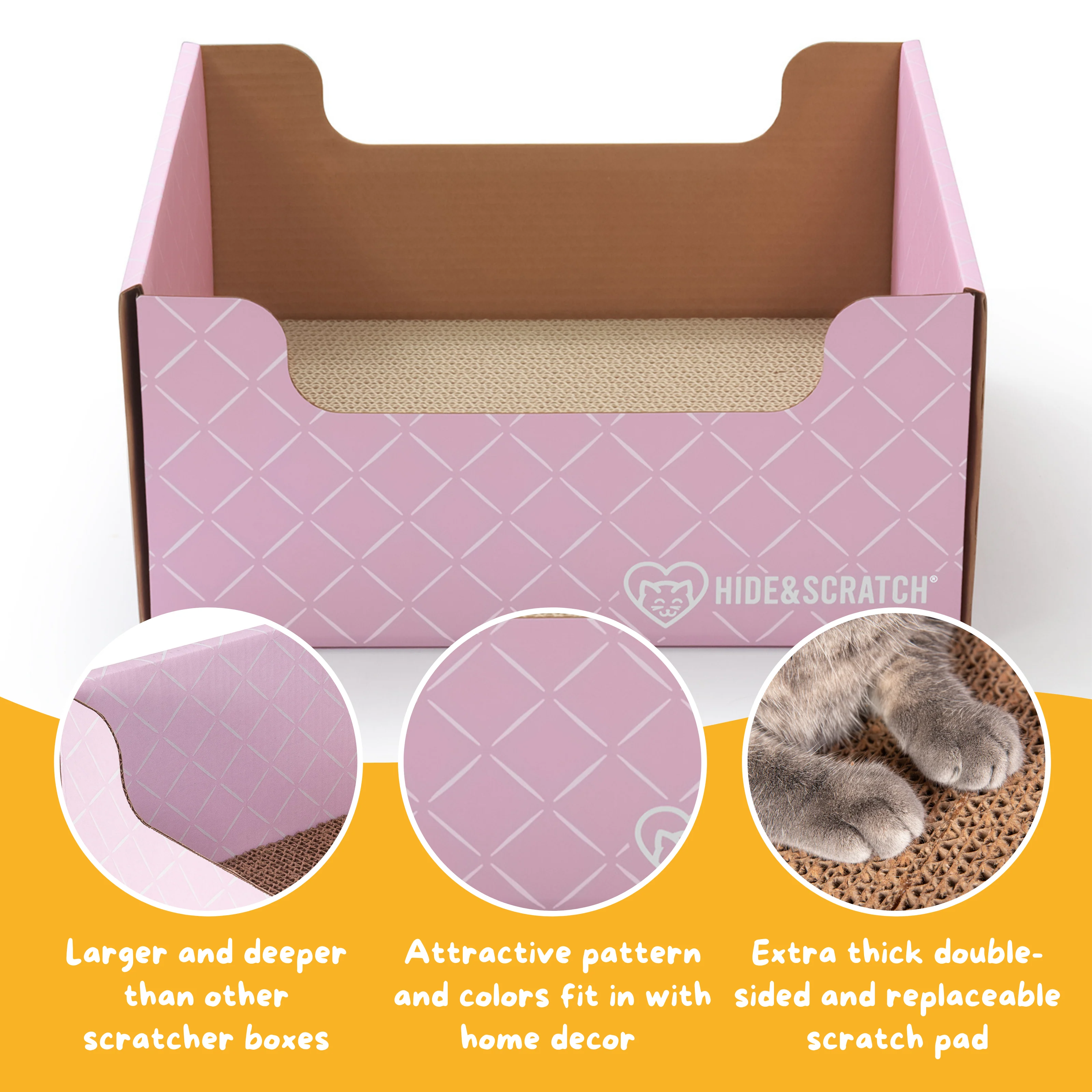 Hide & Scratch Extra-Large Cat Scratcher Box - Image 39