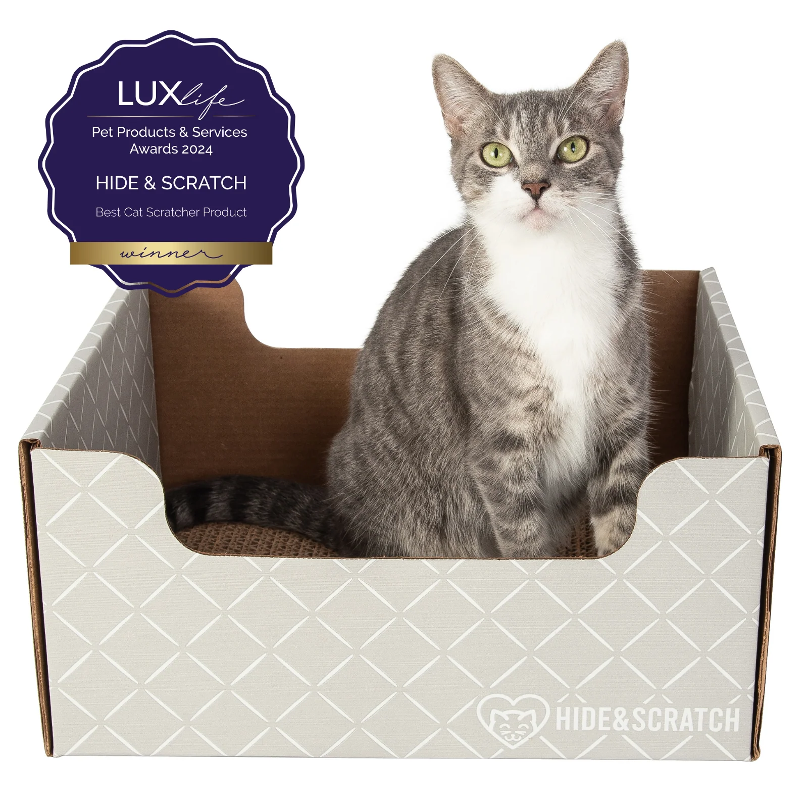 Hide & Scratch Extra-Large Cat Scratcher Box - Image 49