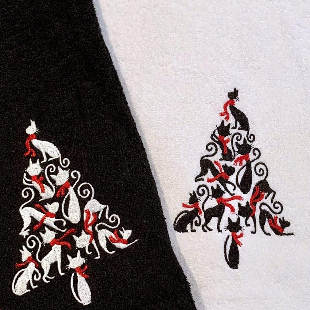 Holiday Cat Tree Hand Towel - Image 3