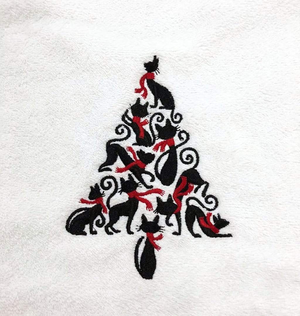 Holiday Cat Tree Hand Towel - Image 4