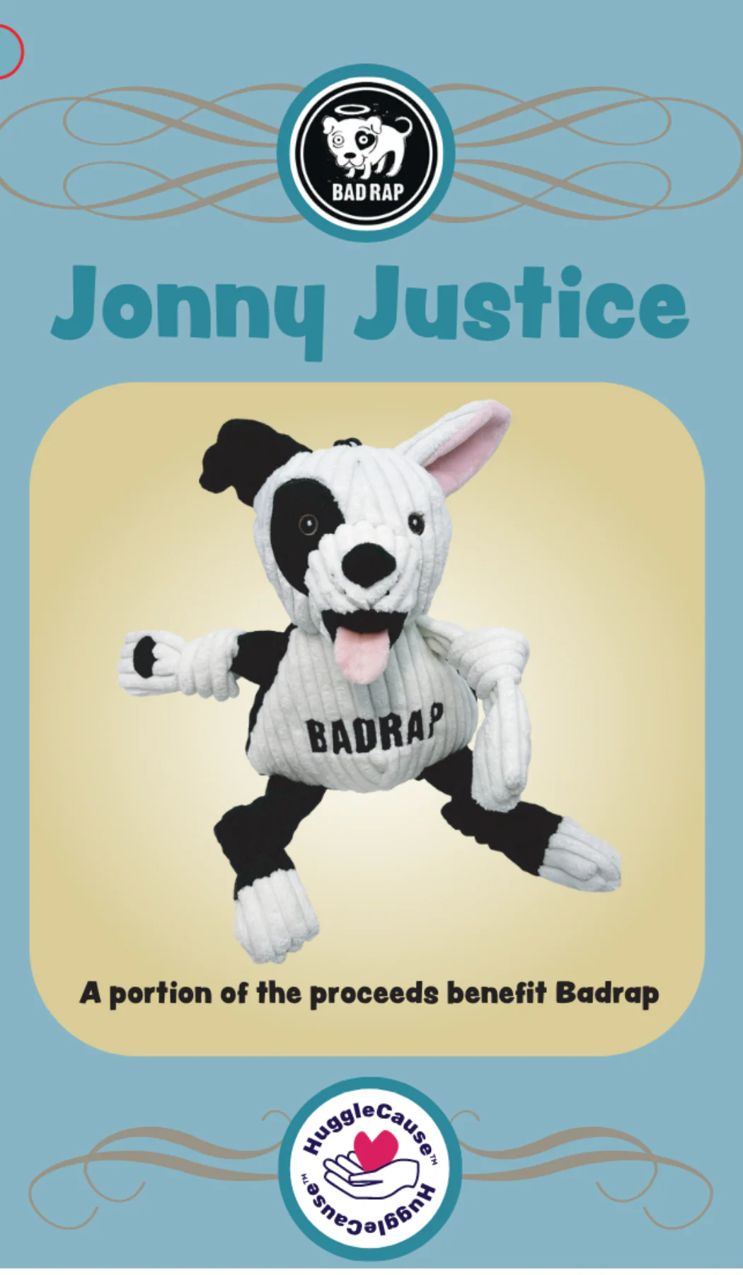 HuggleCause™, BadRap, Jonny Justice Knottie® Plush Dog Toy, Large - Image 12