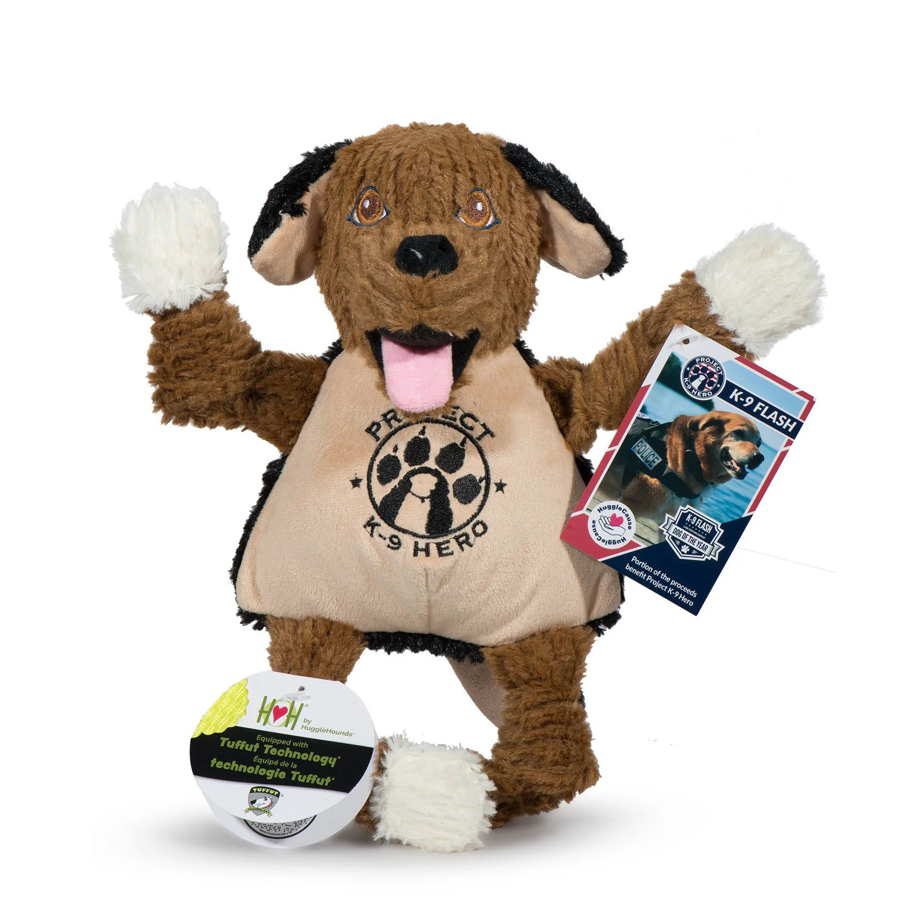 HuggleCause™, Project K-9 Hero, Flash Knottie® Plush Dog Toy, Large - Image 4