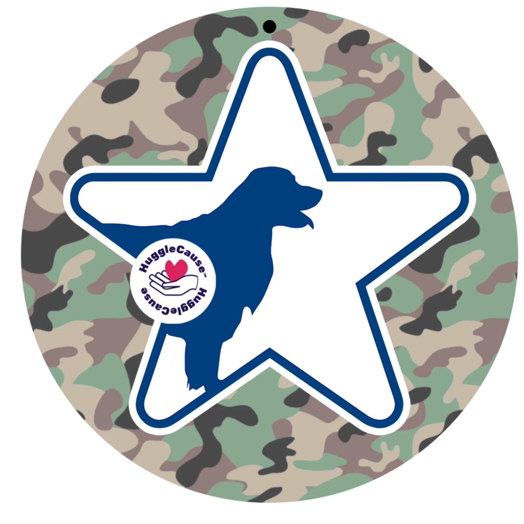 HuggleCause™, Warrior Canine Connection, Camouflage HuggleFleece® Plush Ball Dog Toy - Image 7