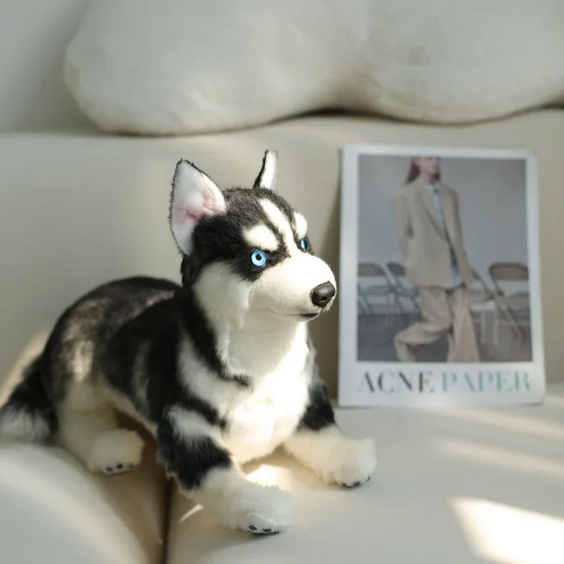 Husky Plush – Realistic Dog Toy Gift for Pet Lovers - Image 3