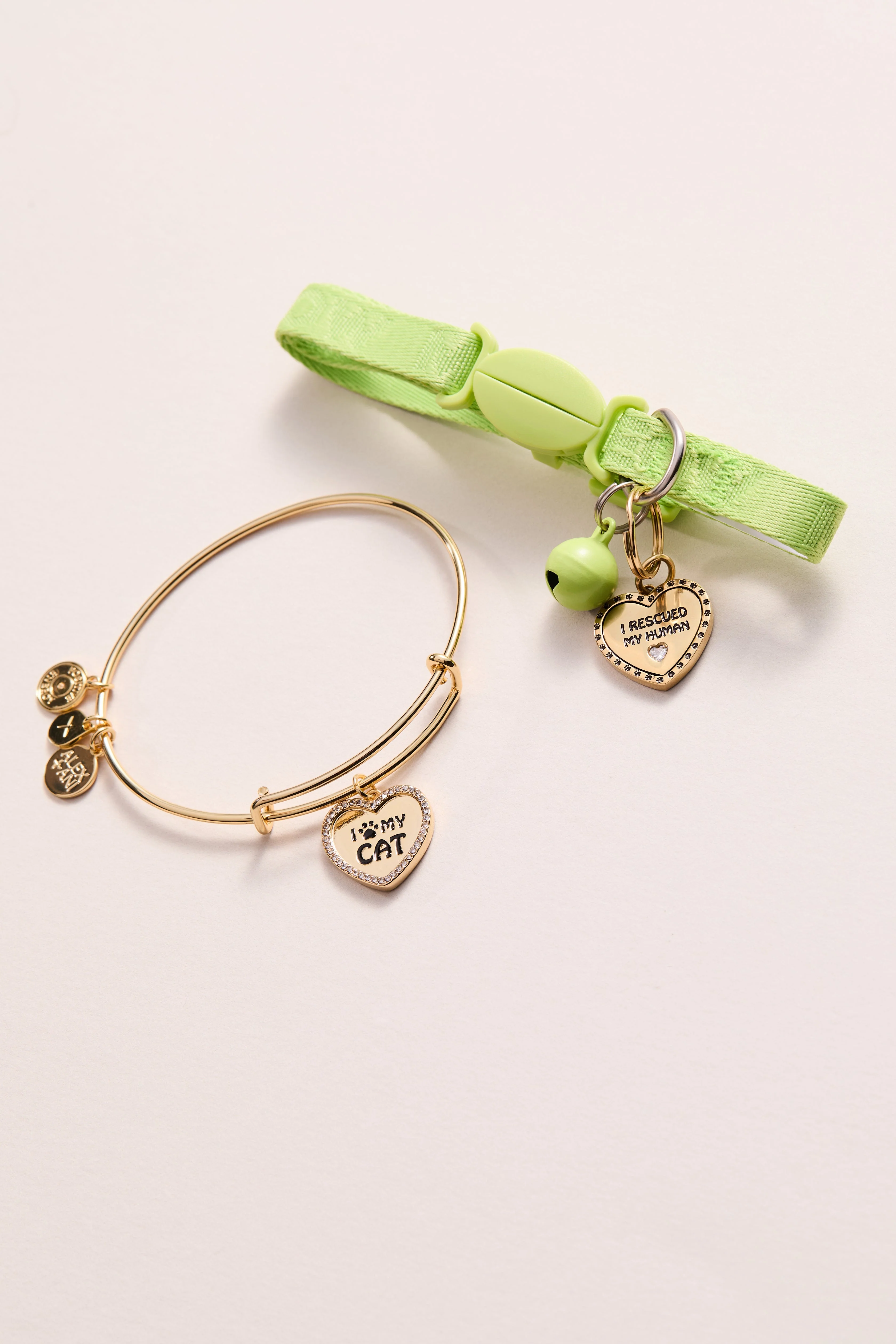'I Love My Cat' Bangle & Pet Collar Charm Set of 2 - Image 4