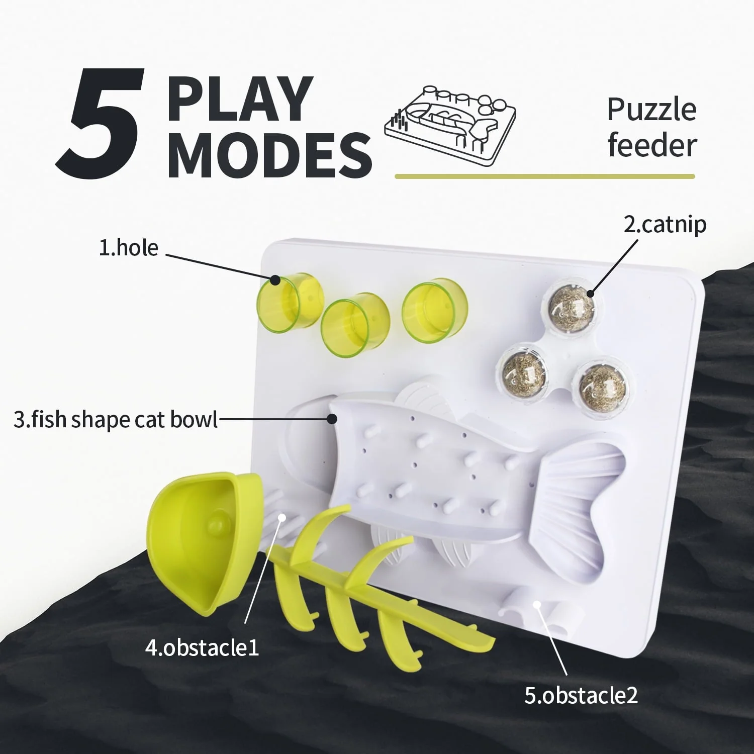 Interactive Cat Toy - Enjoy the fish puzzle toy - Image 5