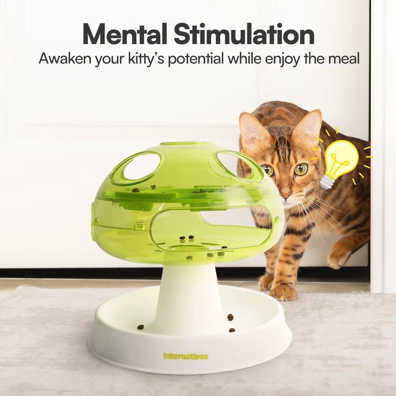 Interactives -Mushroom cat puzzle toy for Enrichmentni - Image 4