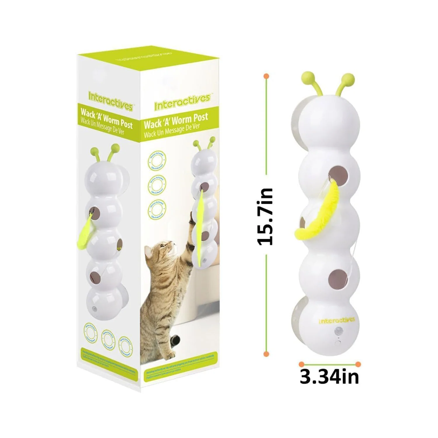 Interactives - Wack'A'Worm Post Cat Toy - Image 9