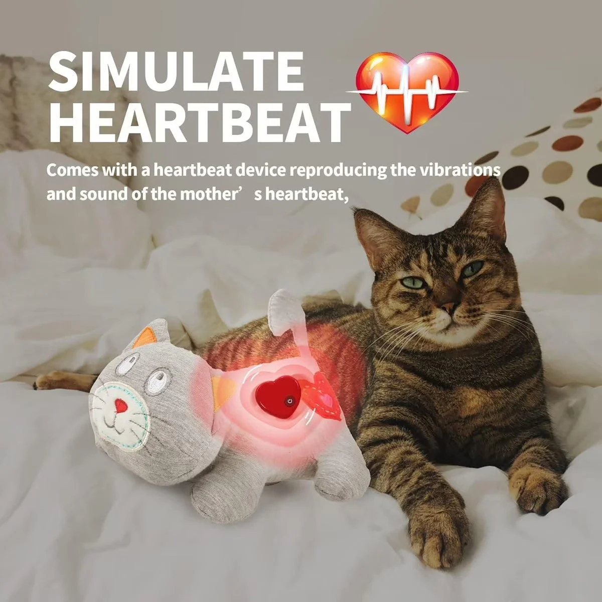Kitty - Heartbeat 'N' Warm Plush Cat Toy - Image 3