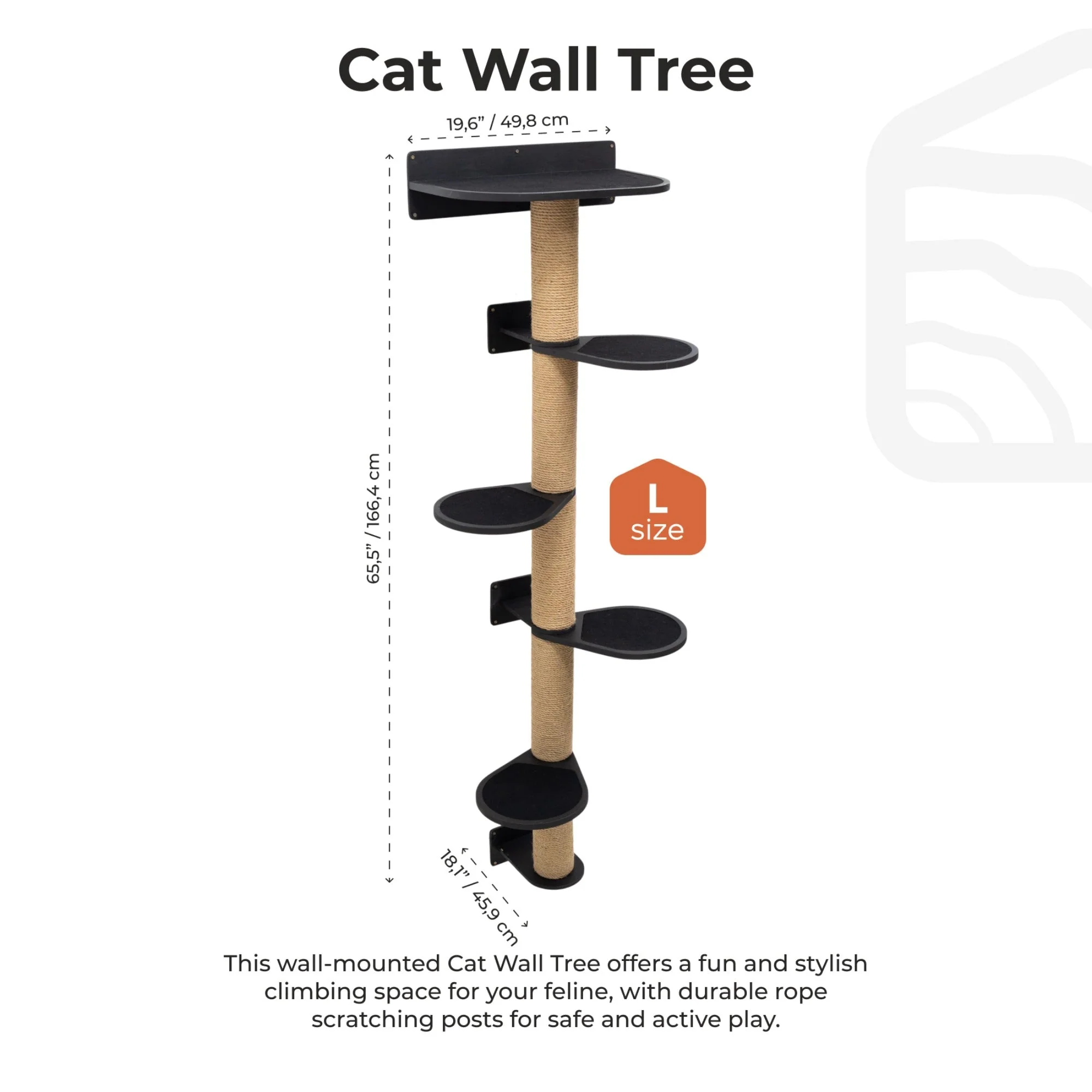 Large Cat Tree – Black - Image 6