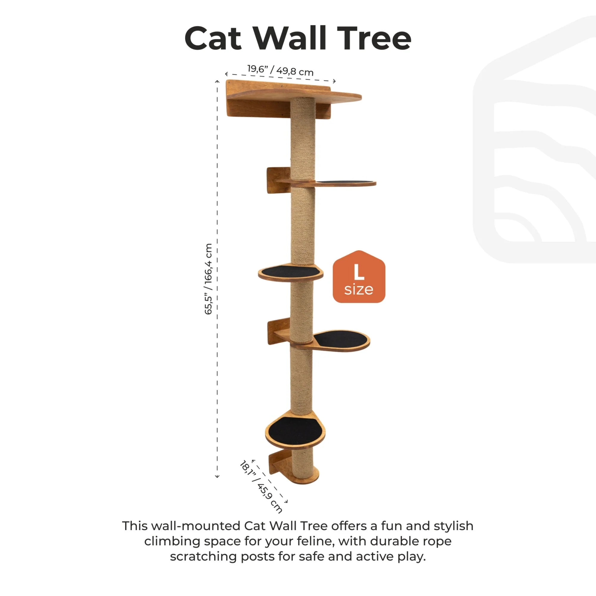 Large Cat Tree – Oak - Image 6