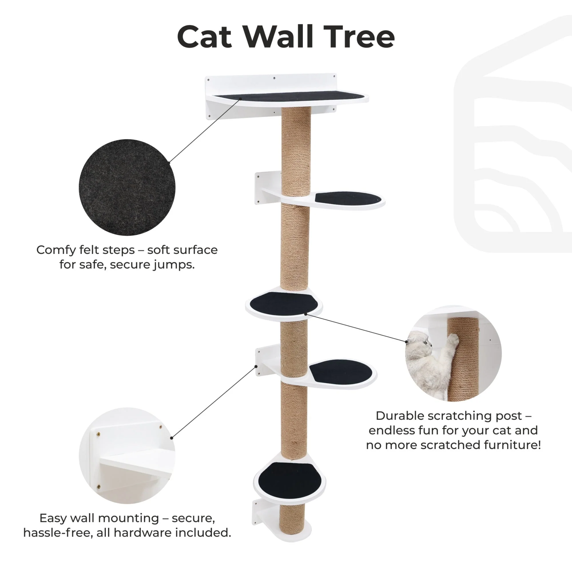 Large Cat Tree – White - Image 7